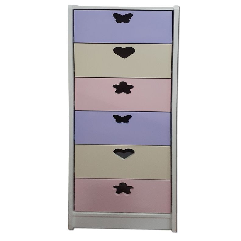Cajonera 6 C Crema Lila Slim-3