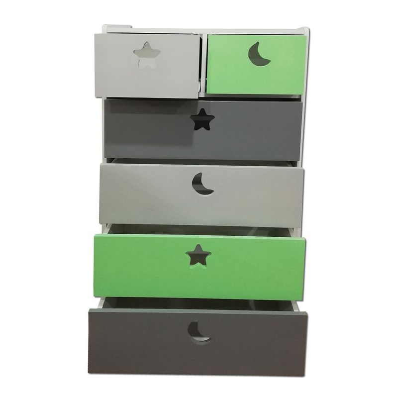 Cajonera 6 C Verde Gris-2