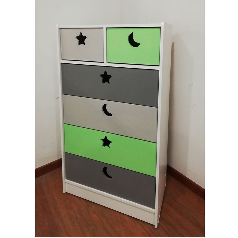 Cajonera 6 C Verde Gris-4