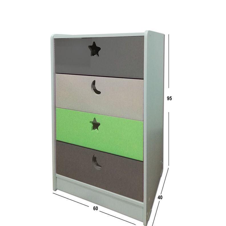 Cajonera 4 C Verde Gris-2