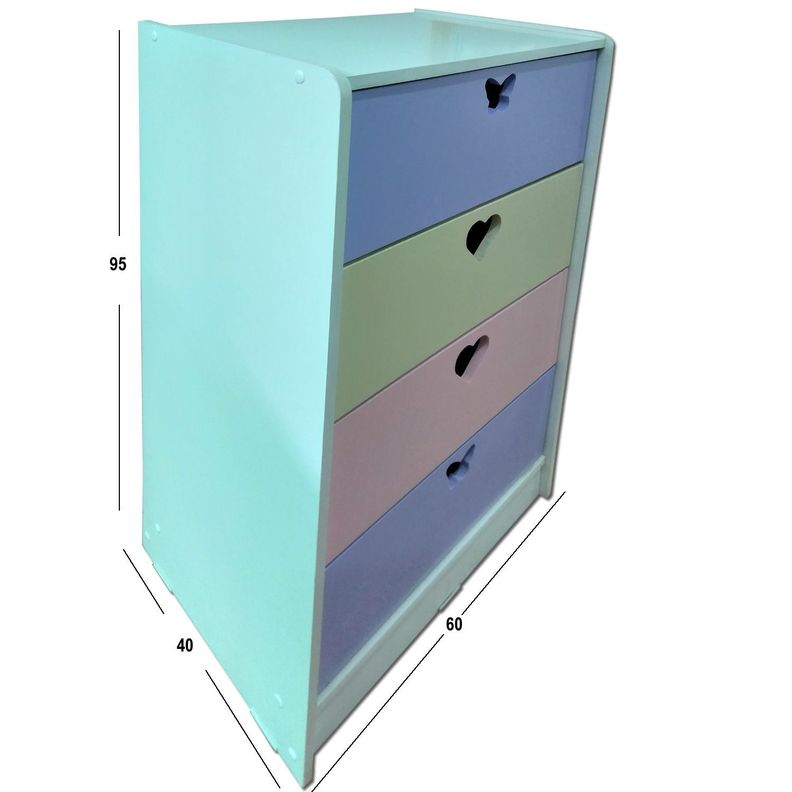 Cajonera 4 C Crema Lila-2