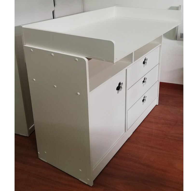 Comoda Mudador Blanco Flor-2