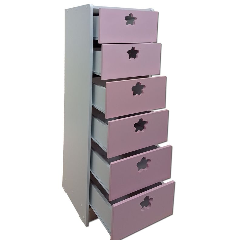 Cajonera 6 C Rosado Flor Slim-1