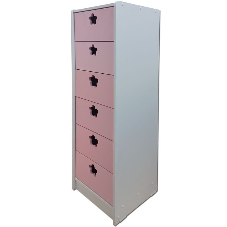 Cajonera 6 C Rosado Flor Slim-0