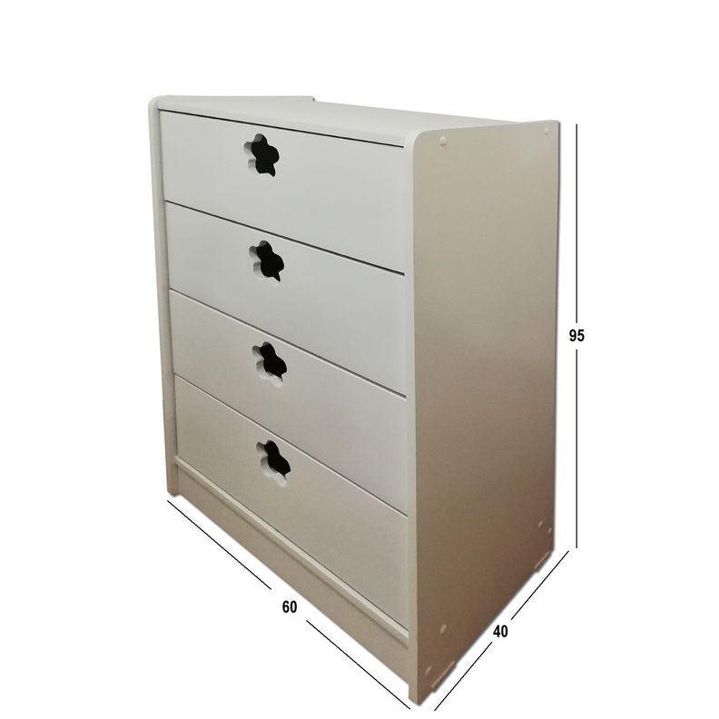 Cajonera 4 C Blanco Flor-1