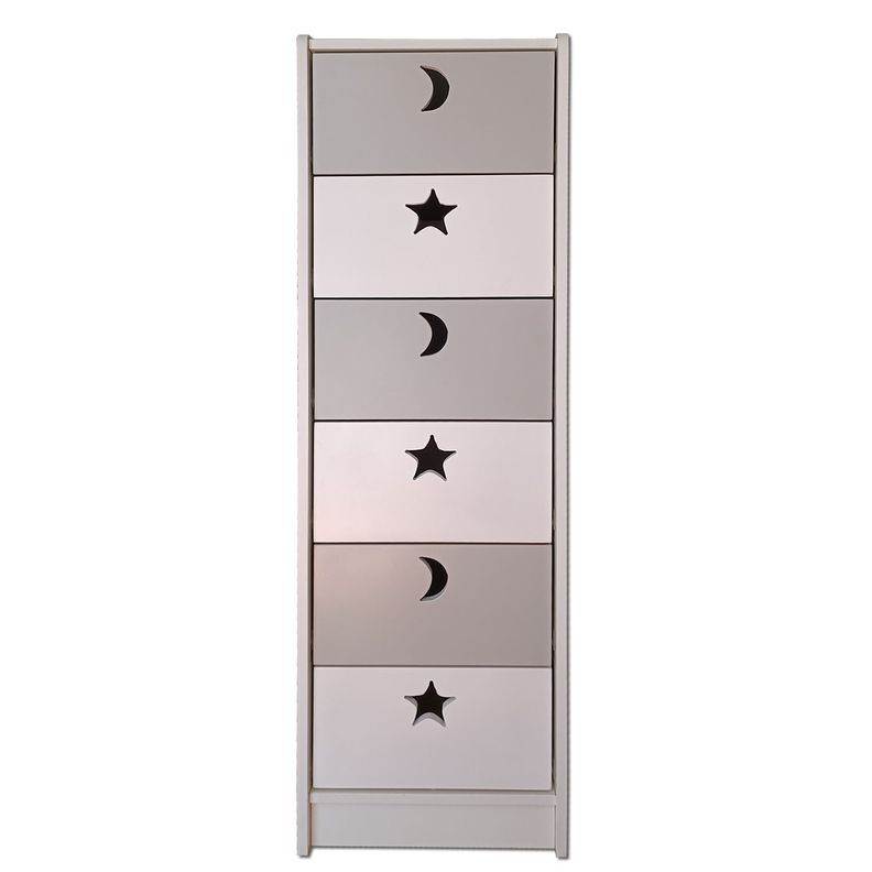 Cajonera 6 C Blanco Gris Slim-0