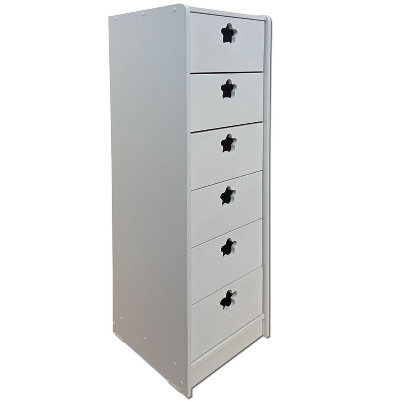 Cajonera 6 C Slim Blanco Flor-0