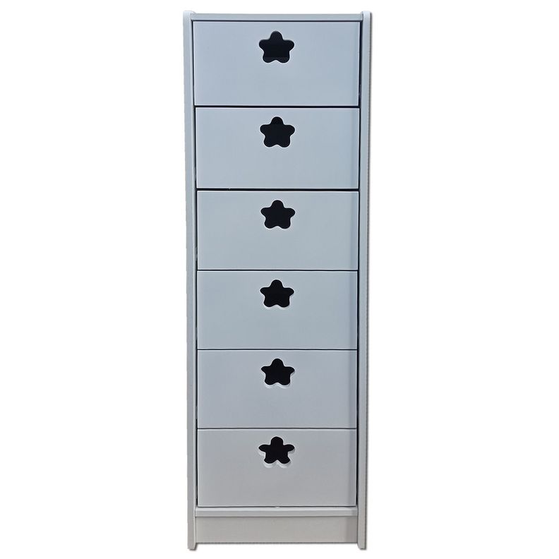 Cajonera 6 C Slim Blanco Flor-2