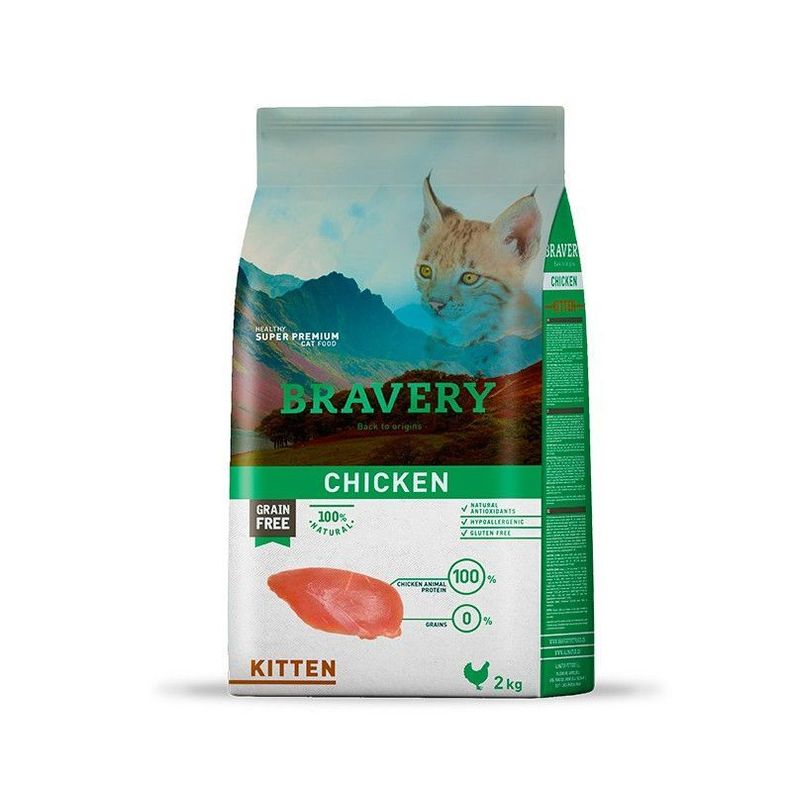 Bravery Chicken Kitten, bolsa 2 kg-0