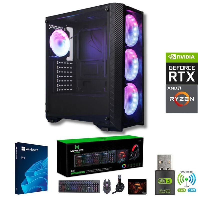 Pc Gamer Amd Ryzen 5 5600 + 16GB + RTX 4060 + 1TB + P1-2