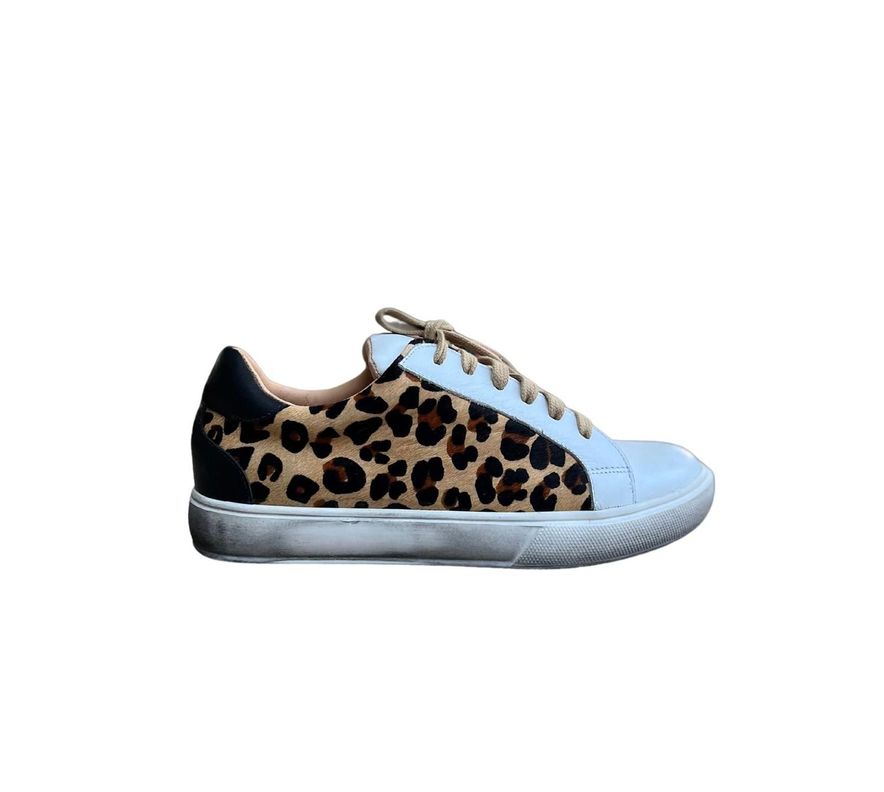 ZAPATILLA DE CUERO PRINT