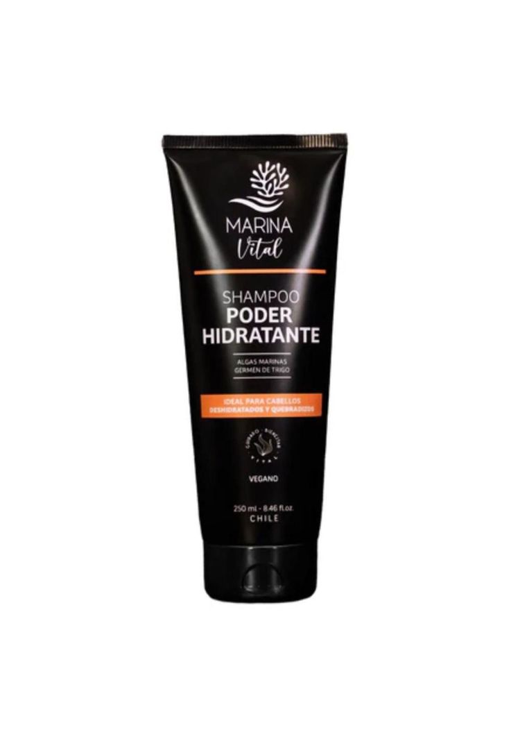 Shampoo Poder Hidratante 250 Ml Marina Vital Negro