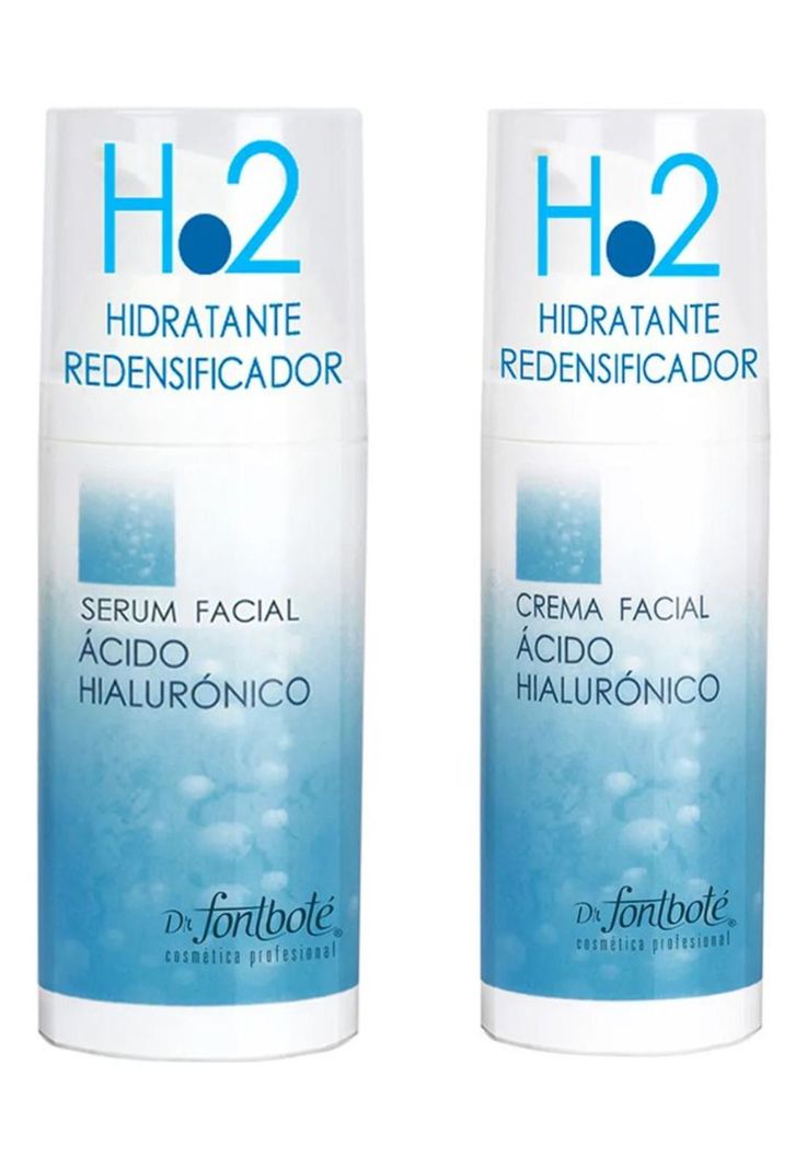 Serum Y Crema Facial Con Acido Hialuronico Pack Dr. Fontbote Azul