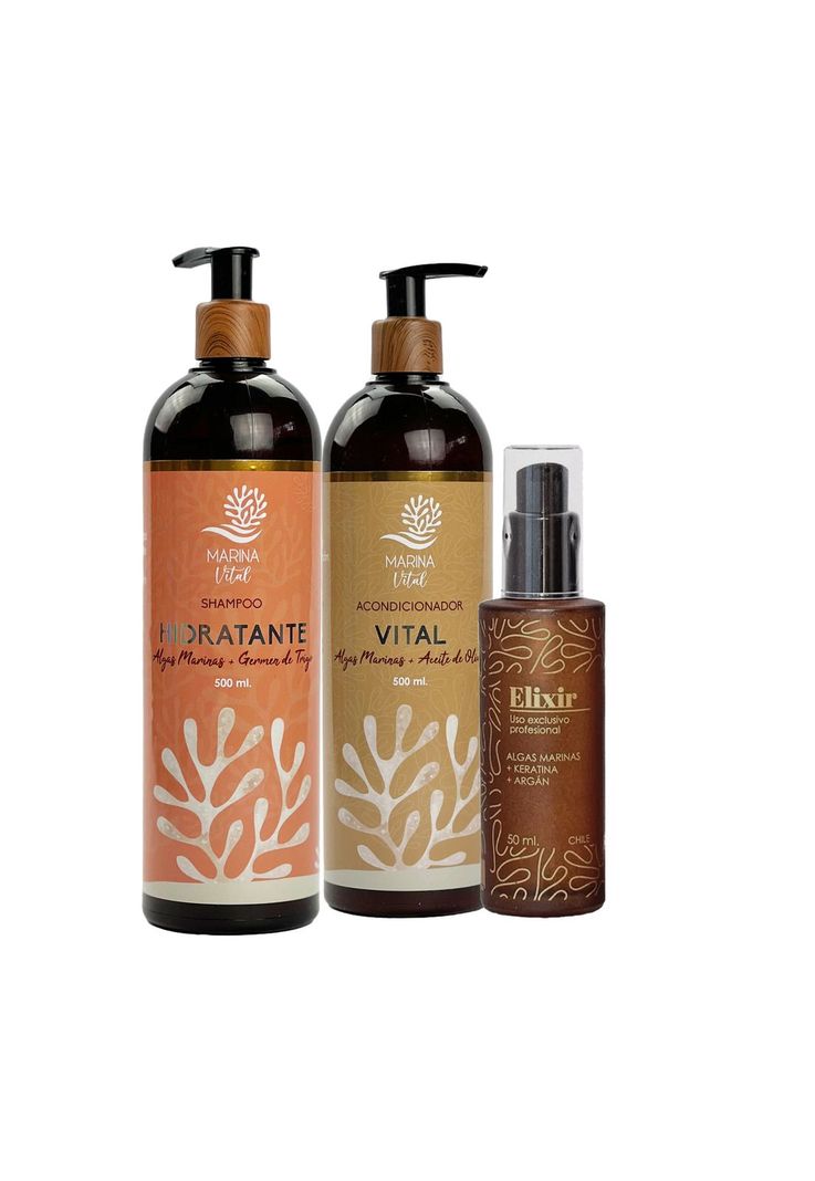 Shampoo Poder Hidratante , Acondicionador y Serum Elixir-2