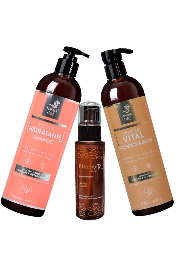 Shampoo Poder Hidratante , Acondicionador y Serum Elixir-1
