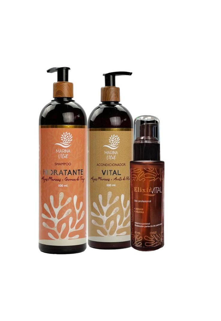 Shampoo Poder Hidratante , Acondicionador y Serum Elixir-3