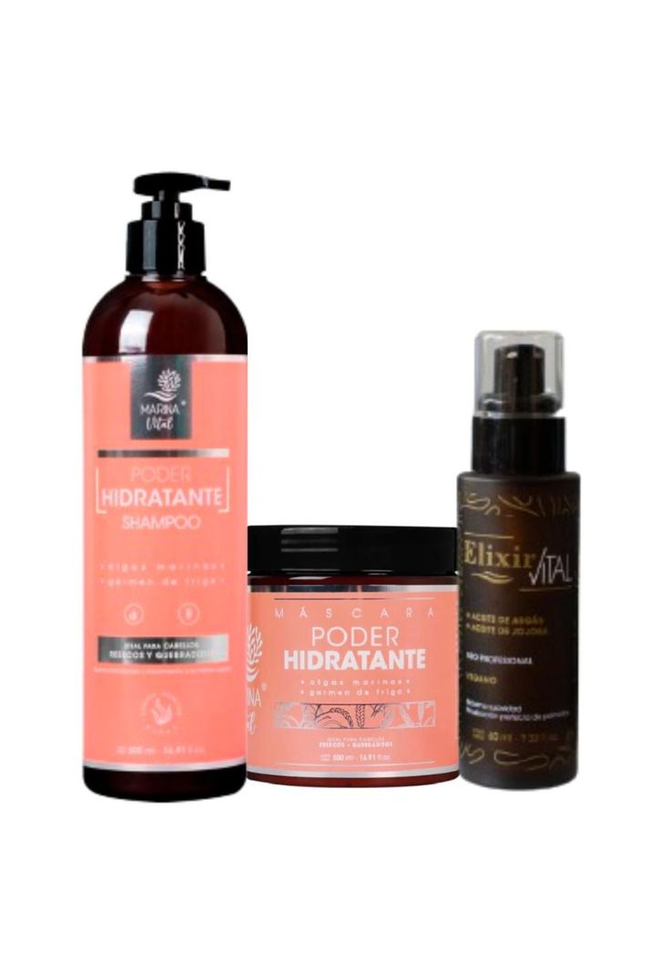 Shampoo Poder Hidratante, Mascara y Serum Elixir-0