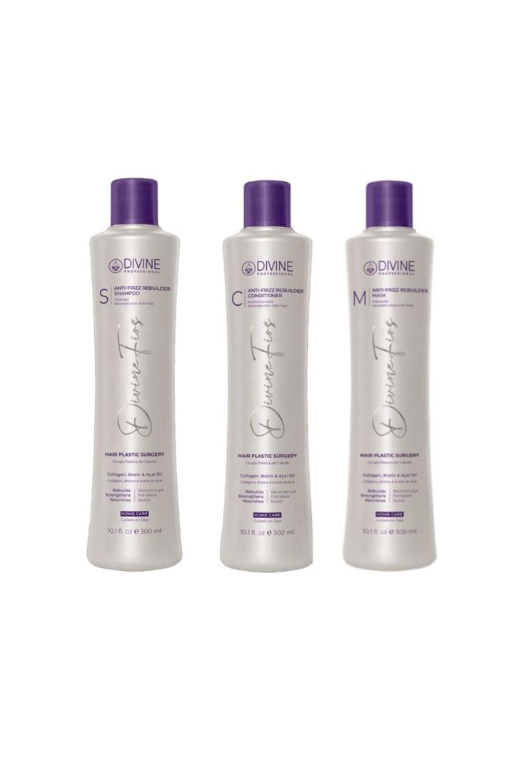 Shampoo + Acondicionador + Mascarilla Kit Divine Hc 3 Pasos