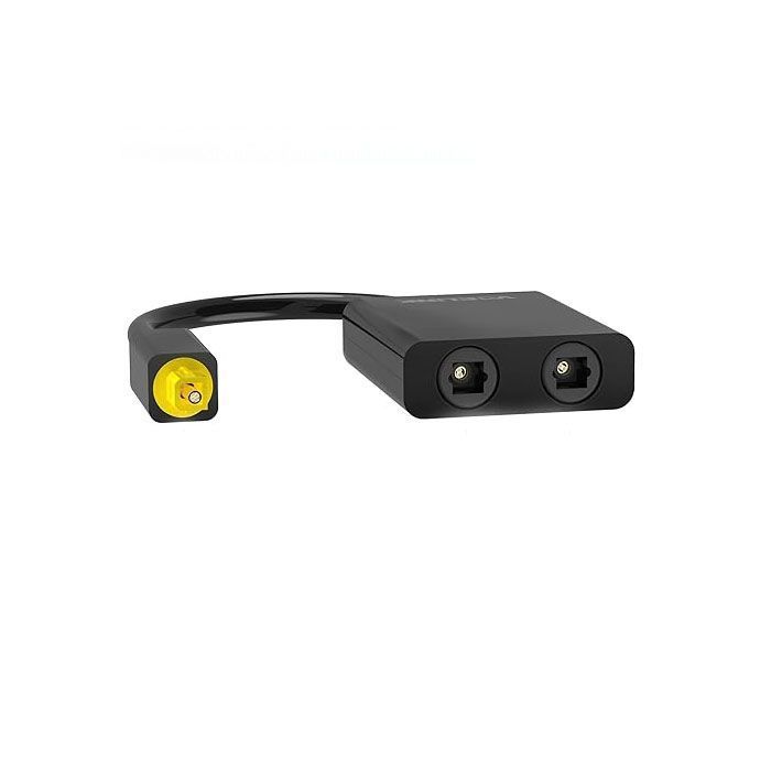 Splitter Optico Fibra Toslink Digital 1 En 2 Salida De Audio Negro
