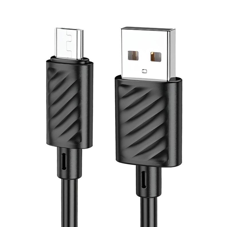 Cable Carga Rapida USB A Micro USB 2.4A Hoco X88 Gratified Negro