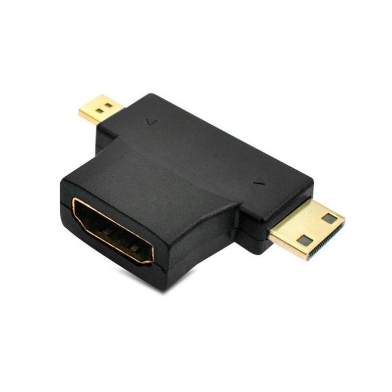 Adaptador Micro/mini Hdmi Macho A Hdmi Hembra Negro