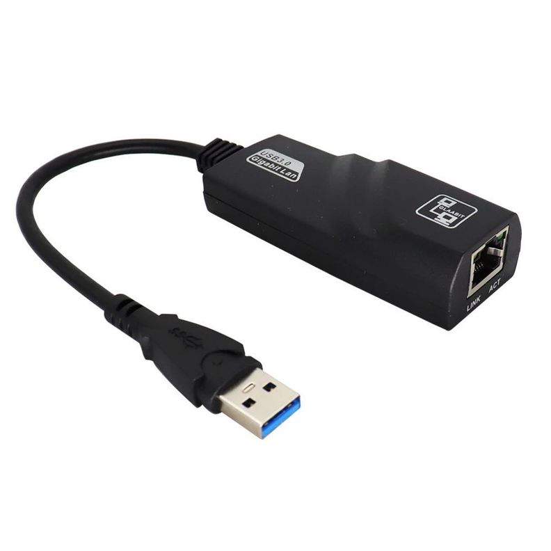 Adaptador Usb 3.0 A Lan Rj45 Ethernet Negro