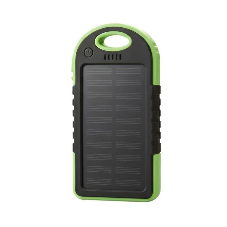 Power Bank Cargador Solar 5000mah Anti Golpes Negro