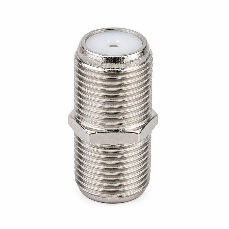 Union Coaxial RG6 Pack 2 Conectores Plata