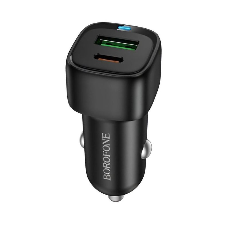 Cargador Auto Borofone Z34B 38W USB C PD USB A Negro