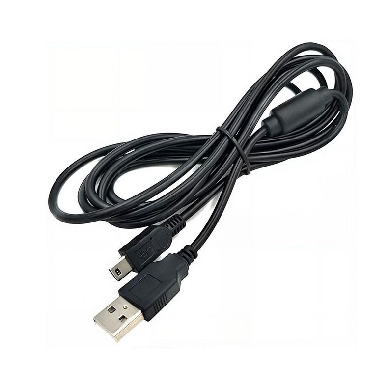 Cable USB Carga Joystick PS3 1 8m Con Filtro Original Negro
