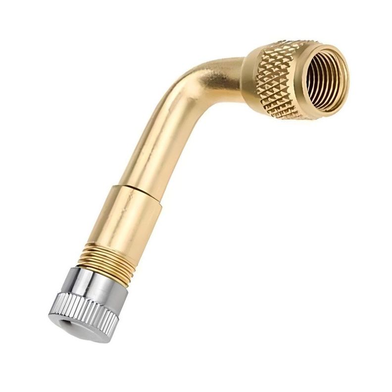 Extension Alargador Valvula Aire Neumatico 135 Auto Moto Dorado