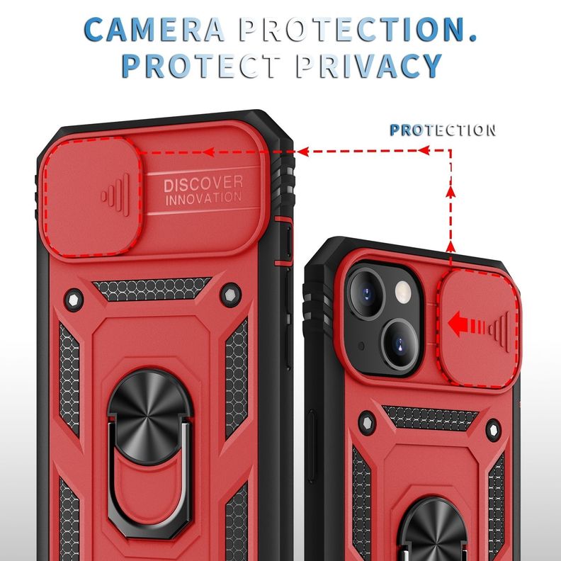 Para: iPhone 14 Plus - Carcasa Resistente Aro Imán-3
