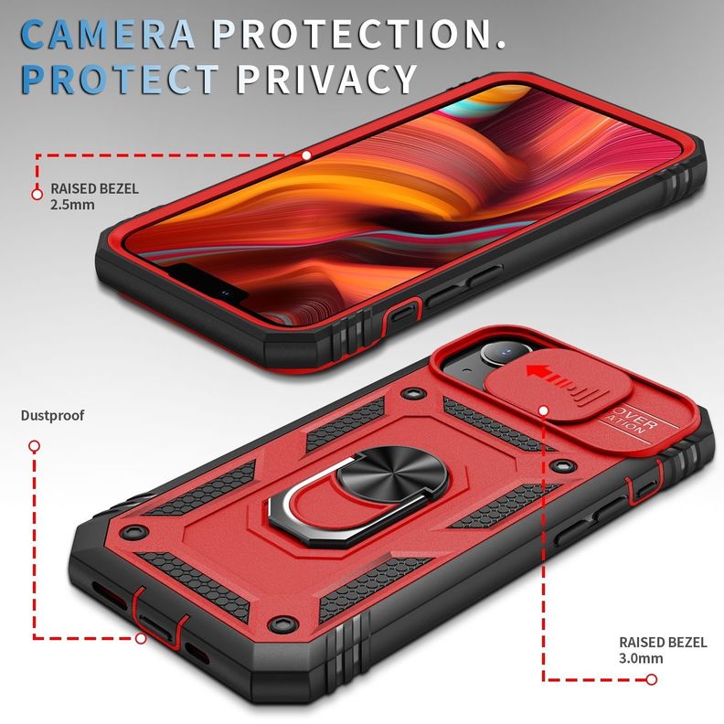 Para: iPhone 14 Plus - Carcasa Resistente Aro Imán-6