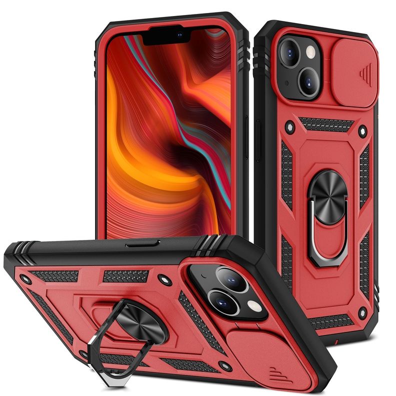 Para: iPhone 14 Plus - Carcasa Resistente Aro Imán-0