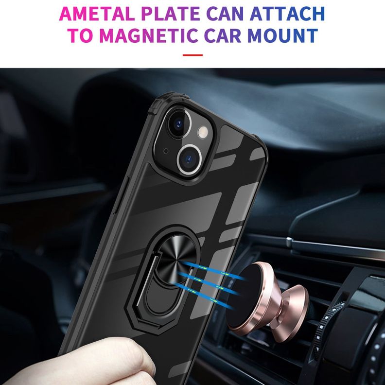 Para: iPhone 14 - Carcasa Aro Imán Soporte-2