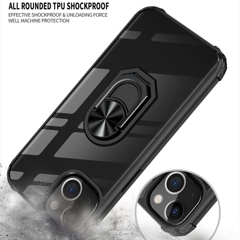 Para: iPhone 14 - Carcasa Aro Imán Soporte-4