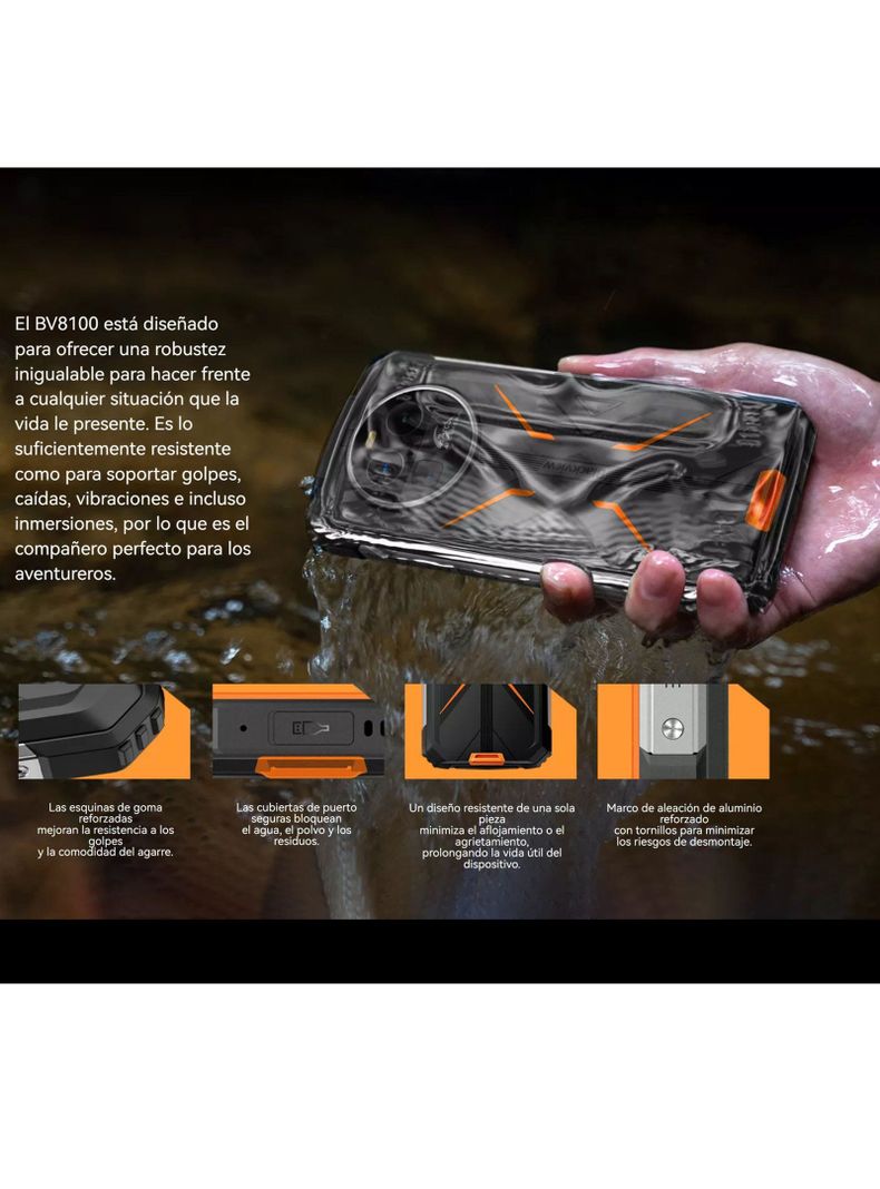 Blackview BV8100 - Smartphone Rugged 50 MP, Pantalla 2.4K-1