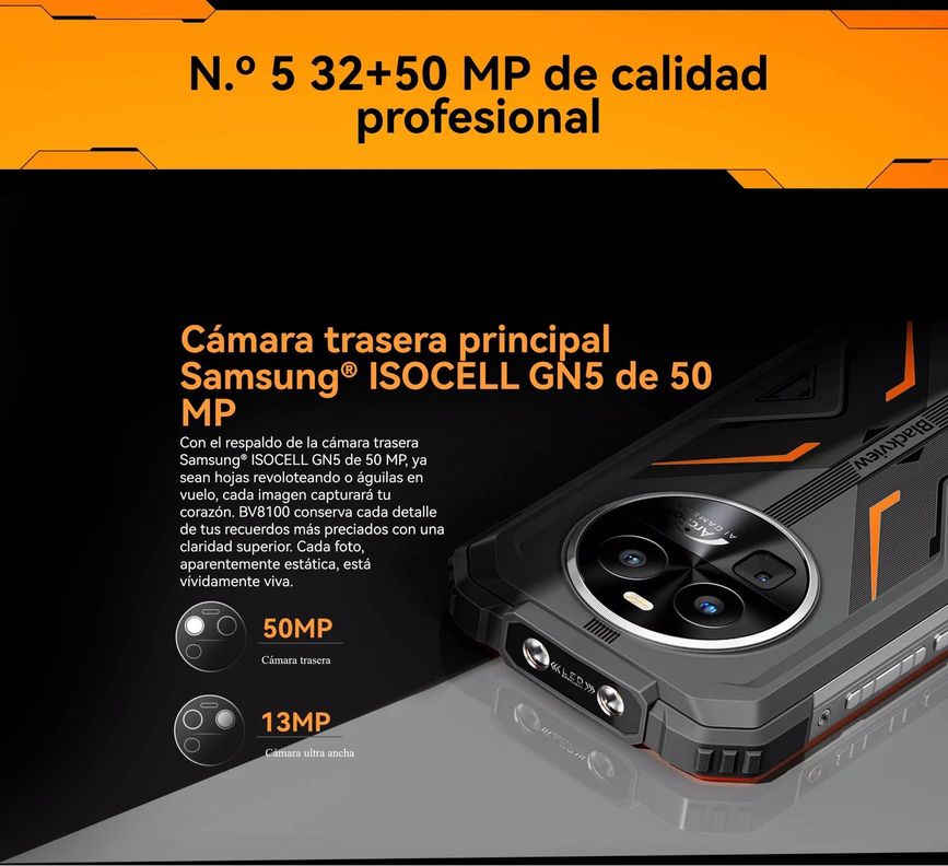 Blackview BV8100 - Smartphone Rugged 50 MP, Pantalla 2.4K-7