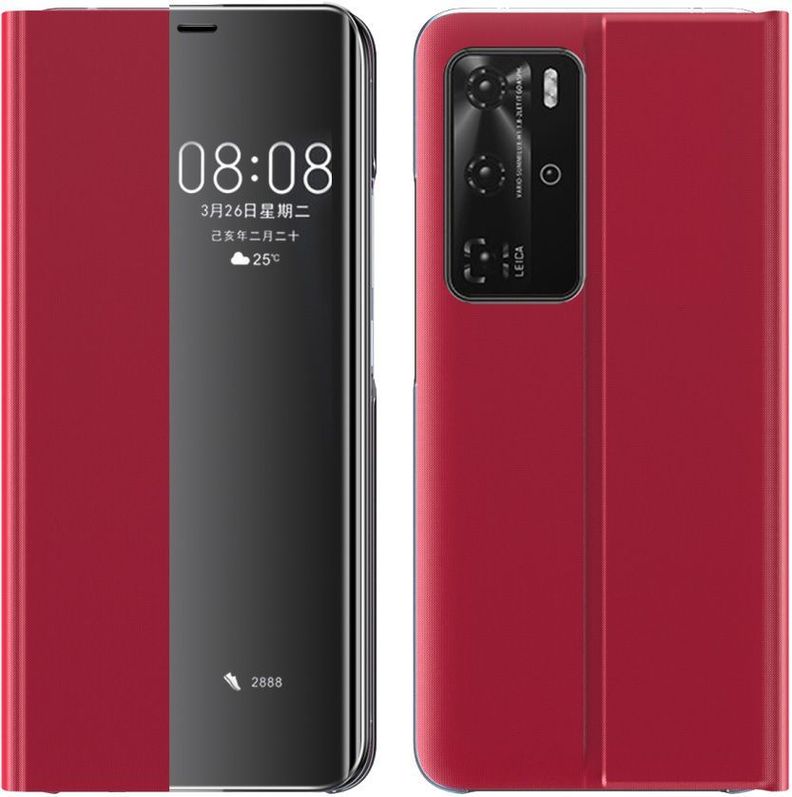 Funda: Huawei P40 - Carcasa Estuche Flip / Rojo-0