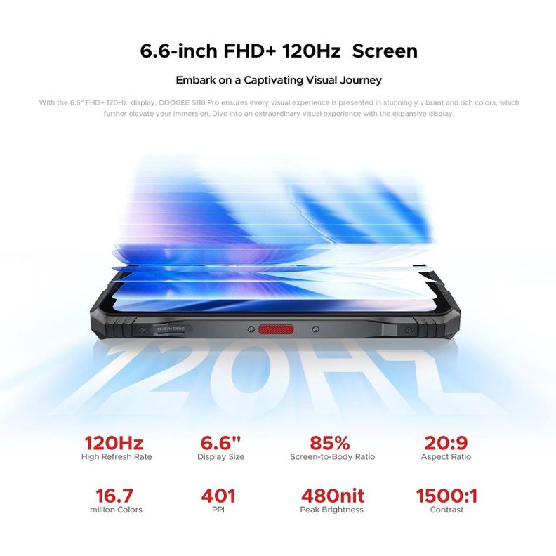 DOOGEE S118 Pro - Smartphone Rugerizado con 24GB RAM-4