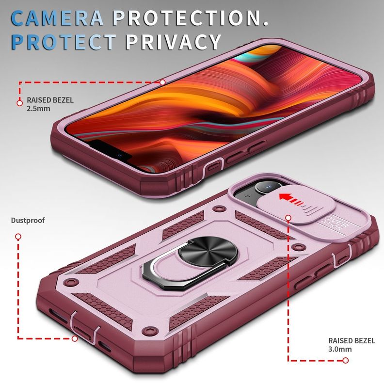 Para: iPhone 14 Plus - Carcasa Resistente Aro Imán-6