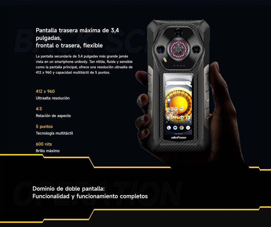 Ulefone Armor 30 Pro - Celular 5G Resistente Doble Pantalla-4