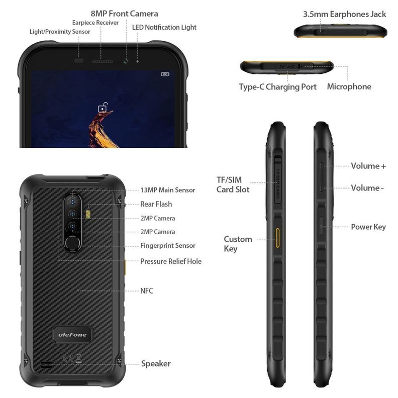 Ulefone Armor X8 - Resistente a Goles Agua Caídas-6