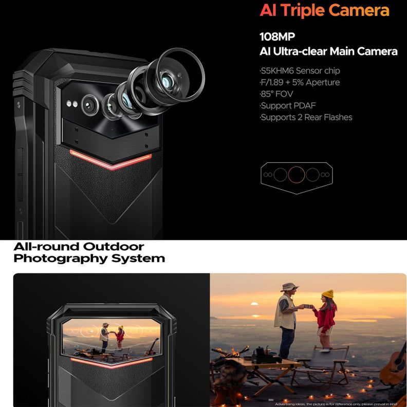 Doogee V Max Pro - Smartphone Rugged 108 MP, Batería 22.000-7