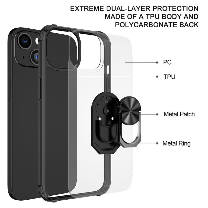 Para: iPhone 14 Pro - Carcasa Aro Imán Soporte-1