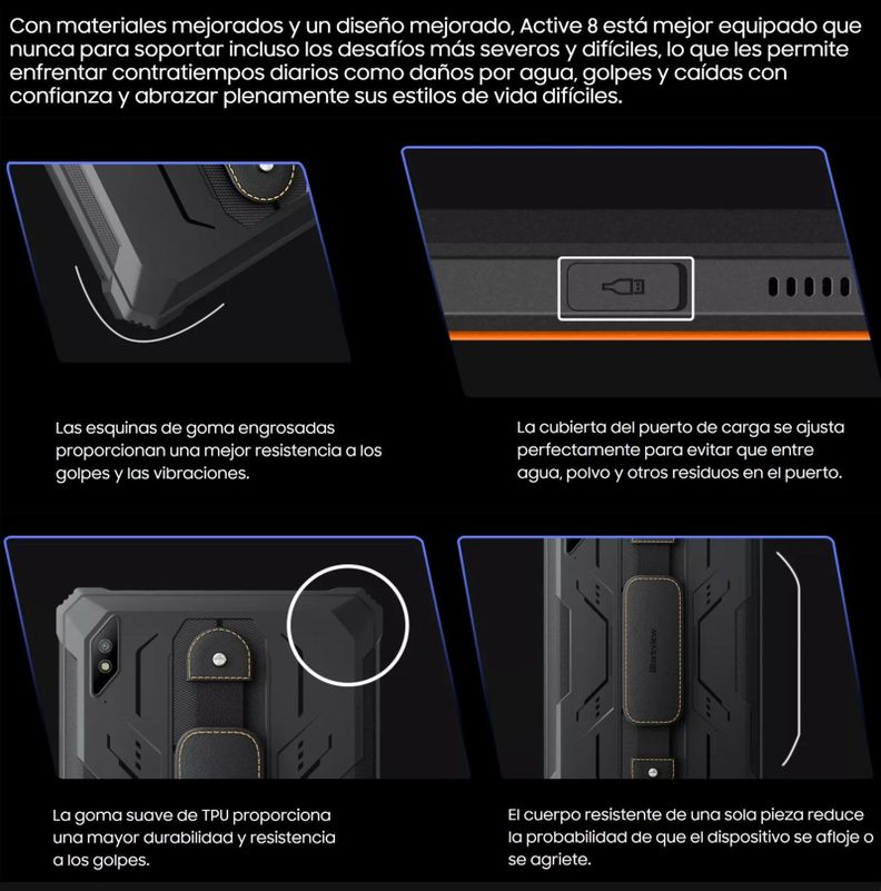 Blackview Active 8 - Tablet Resistente IP68/IP69K, 2.4K 10.-4