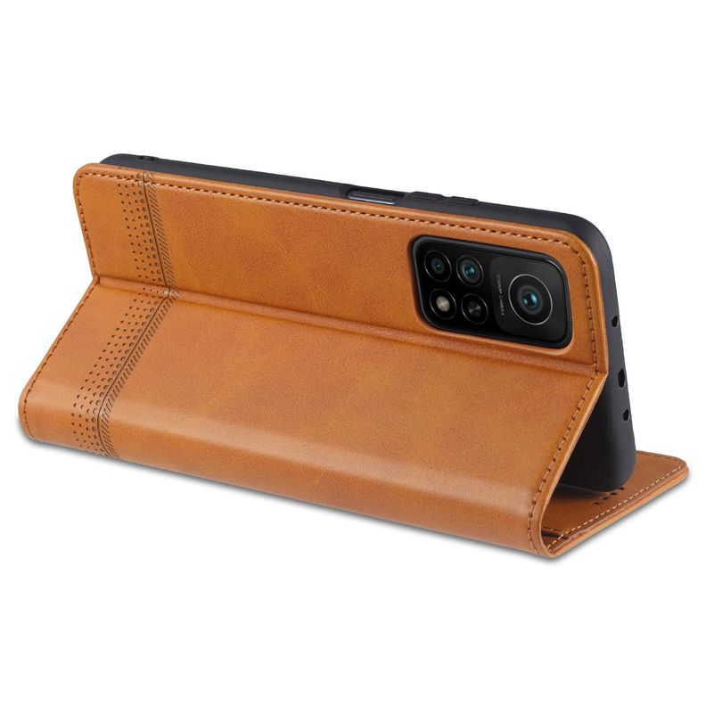 Funda: Redmi K30s - Cuero Magnetica / Café-5