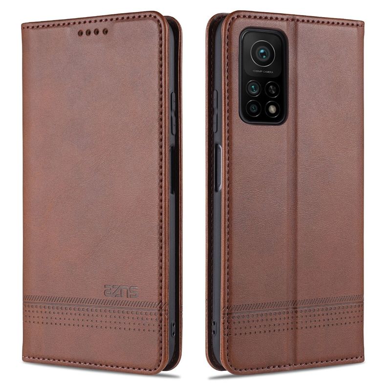 Funda: Redmi K30s - Cuero Magnetica / Café-1