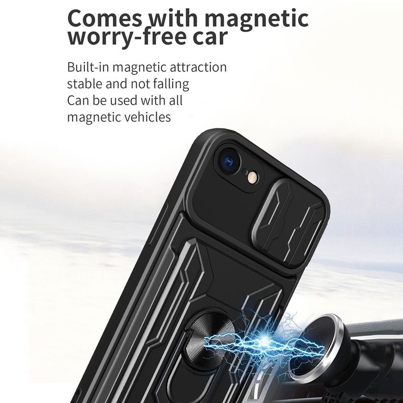 Para iPhone SE 2022, 2020 | Cámara Resistente Imán-4