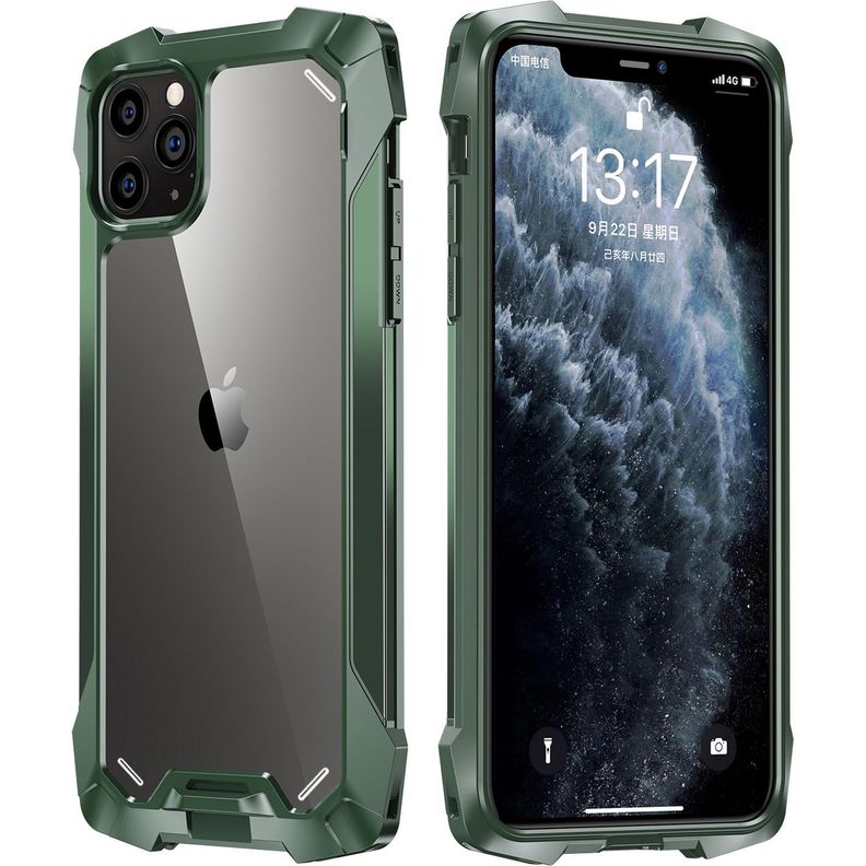 Carcasa: iPhone 12 Mini - Resistente Funda / Verde-0